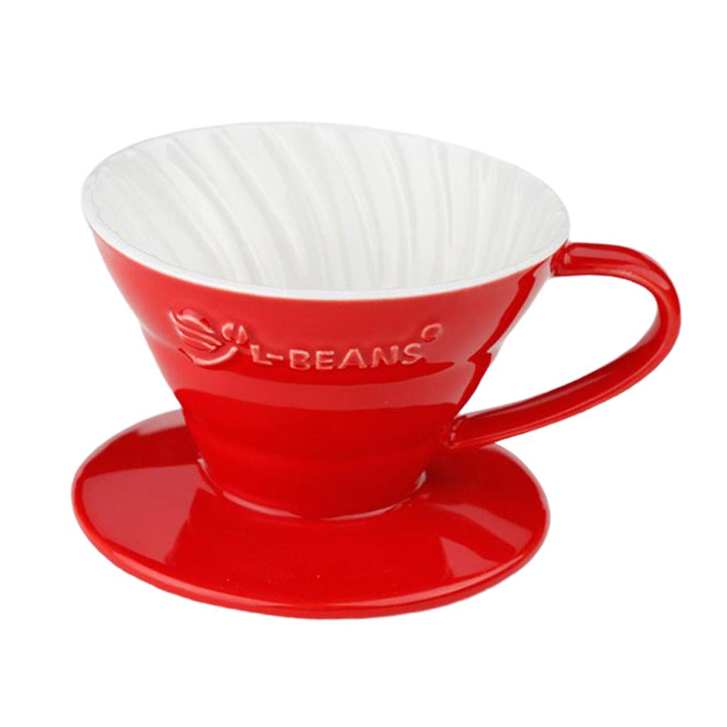 Coffee Equipment Pour Over - فلتر قهوة سيراميك قابل لإعادة الاستخدام،