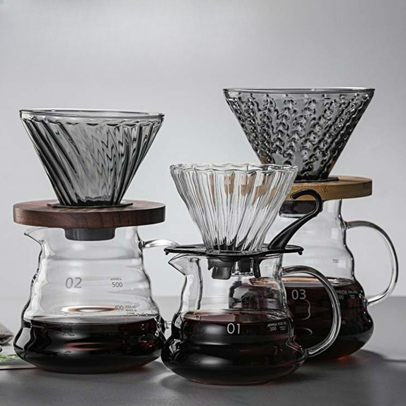 Coffee Equipment Pour Over - صب فوق صانع القهوة مجموعة زجاج