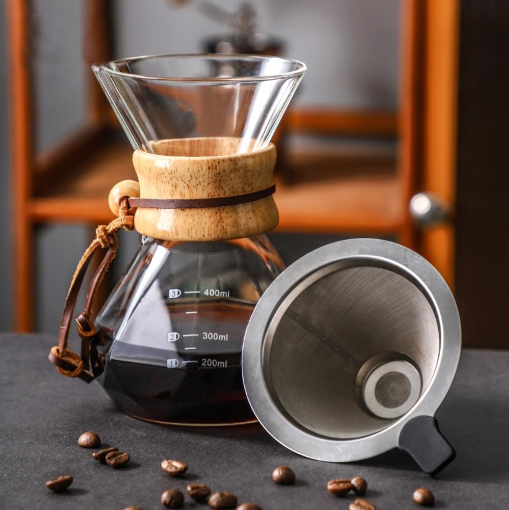 إبريق قهوة زجاجي مع فلتر من ال - مراجعة Coffee Equipment Pour Over وسعره