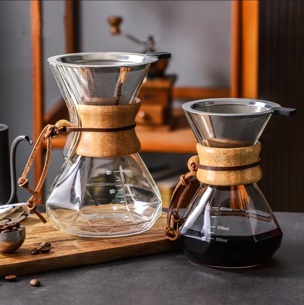 إبريق قهوة زجاجي مع فلتر من ال - مراجعة Coffee Equipment Pour Over وسعره