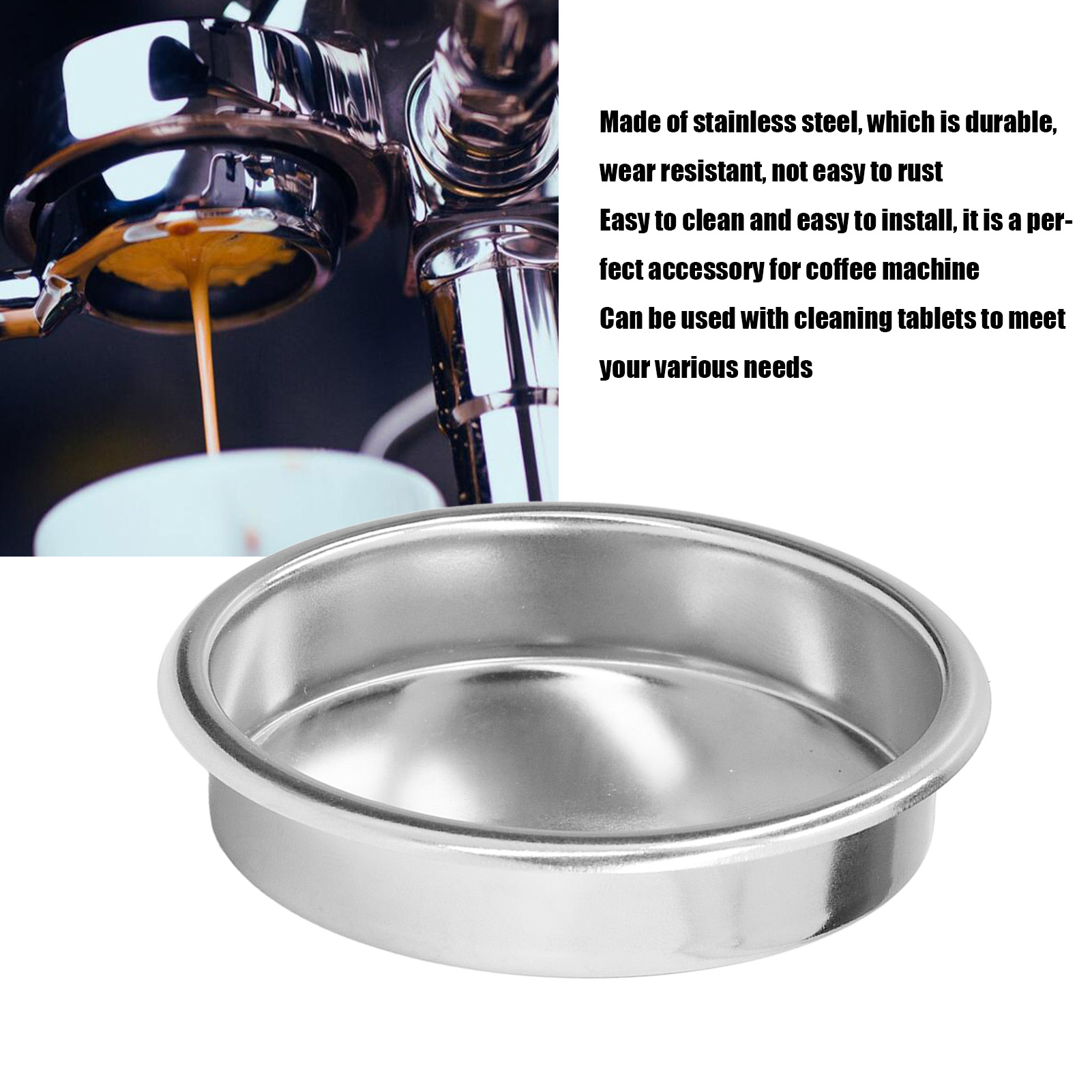آلات قهوة اسبريسو من الفولاذ ا - مراجعة Blind Filter Disc وسعره