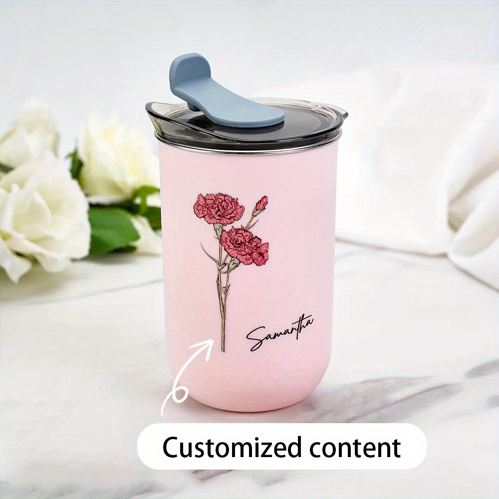 كوب قهوة مخصص مزين بزهرة الميل - مراجعة Coffee Equipment With Name وسعره