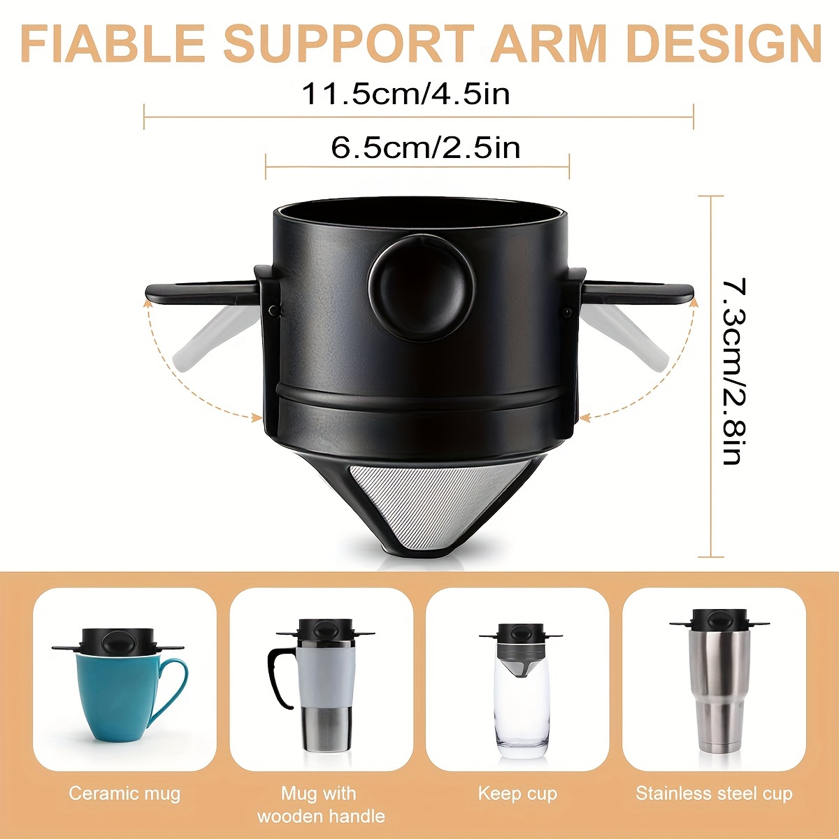 كوب فلتر قهوة محمول ، فلتر صان - مراجعة Coffee Equipment Pour Over وسعره